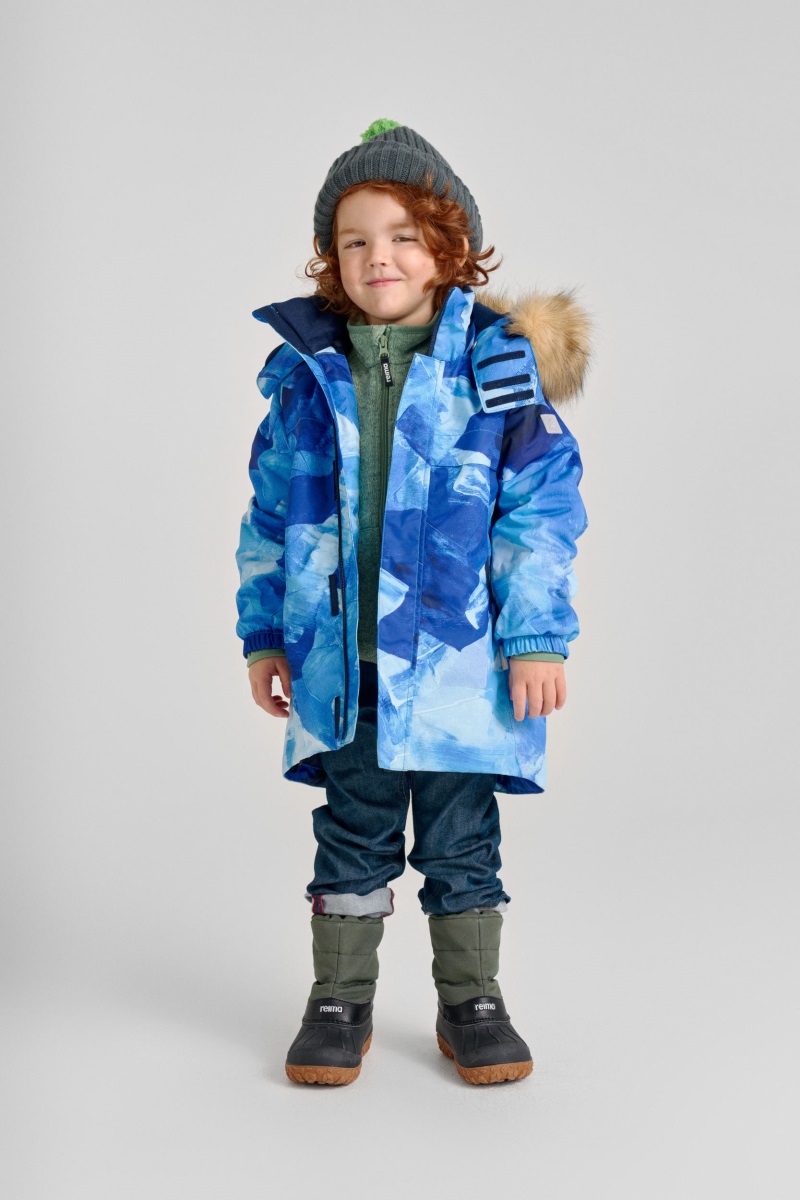 Dětská zimní bunda reima musko modrá 140