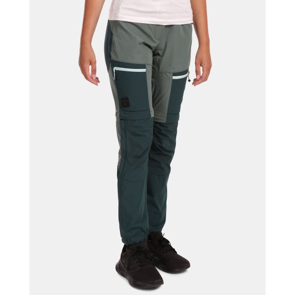 Dámské outdoorové odepínací kalhoty Kilpi HOSIO-W tmavě zelená