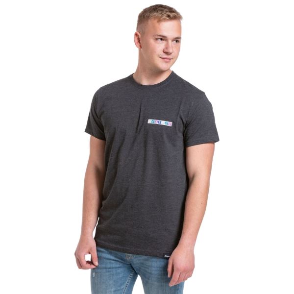 Pánské tričko Meatfly Logobox tmavě šedá