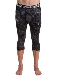 Pánské 3/4 termo kalhoty Meatfly Karev černá/bílá Pánské 3/4 termo kalhoty Meatfly Karev černá/bílá