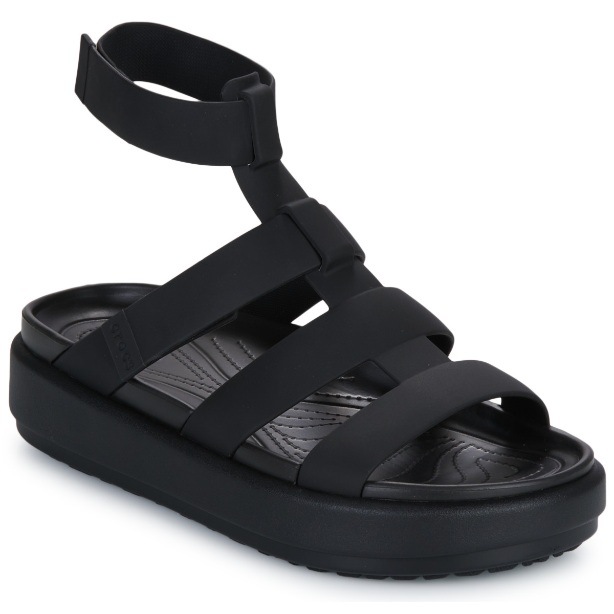 Levně Dámské boty crocs brooklyn luxe gladiator černá 34-35