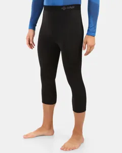 Pánské bezešvé 3/4 termo kalhoty Kilpi NIELO-M černá Pánské bezešvé 3/4 termo kalhoty Kilpi NIELO-M černá