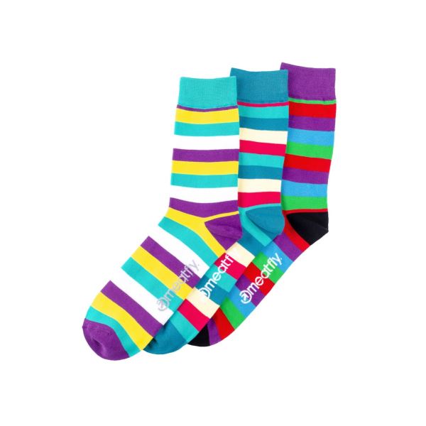 Meatfly ponožky Dark Small Stripe socks - S19 Triple pack