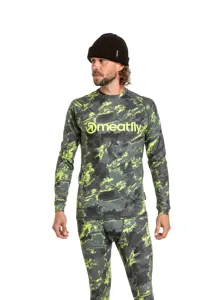 Pánské termo tričko Meatfly Avery zelená/limetková Pánské termo tričko Meatfly Avery zelená/limetková