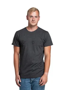 Pánské tričko Meatfly Striped Logo tmavě šedá Pánské tričko Meatfly Striped Logo tmavě šedá