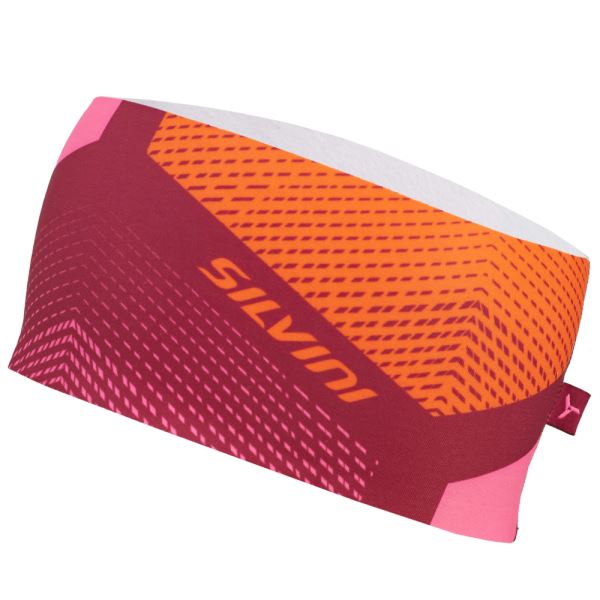 Unisex sportovní čelenka Silvini Piave růžová/oranžová