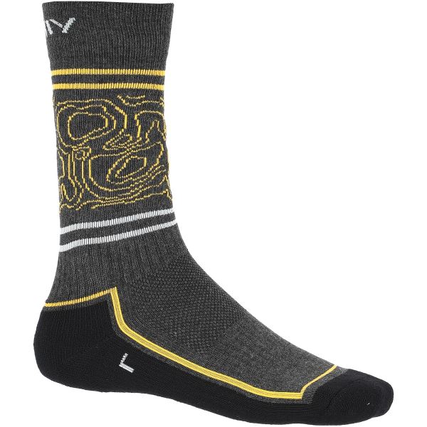 Pánské sportovní ponožky Boosocks Heavy tmavě šedá/žlutá