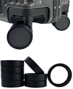 Ochranné silikonové návleky na dvojité kolečka kufru BERTOO - 8 kusů černé Ochranné silikonové návleky na dvojité kolečka kufru BERTOO - 8 kusů černé