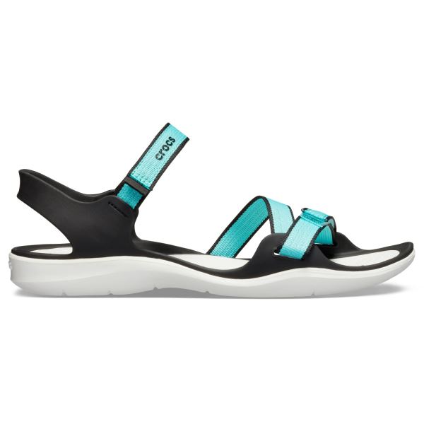 Dámské sandály Crocs Swiftwater Webbing Sandal modrá/bílá