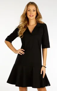 Dámské šaty s krátkým rukávem 5F075 LITEX černá Dámské šaty s krátkým rukávem 5F075 LITEX černá
