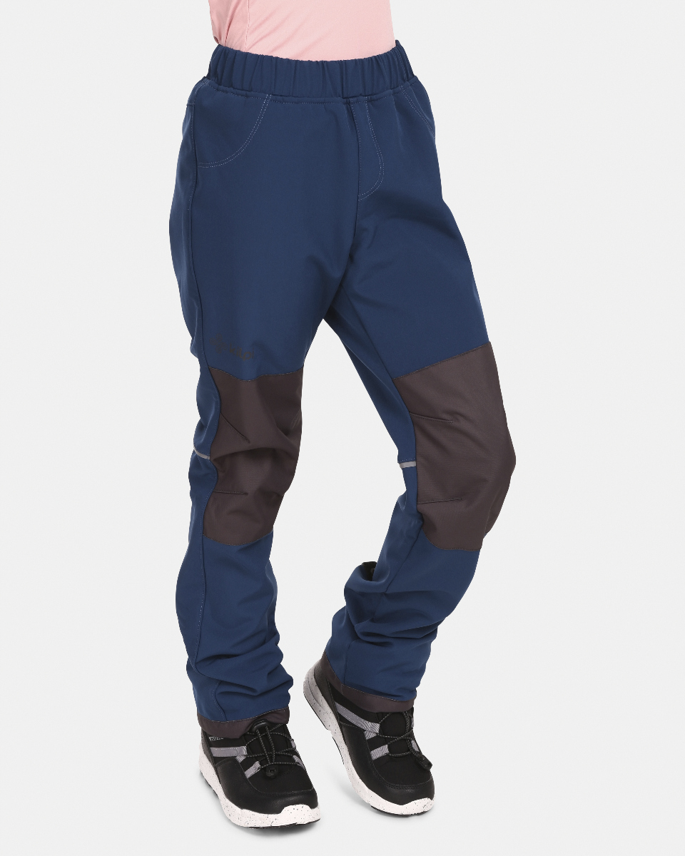 Dětské softshellové kalhoty kilpi rizo-j tmavě modrá 110-116