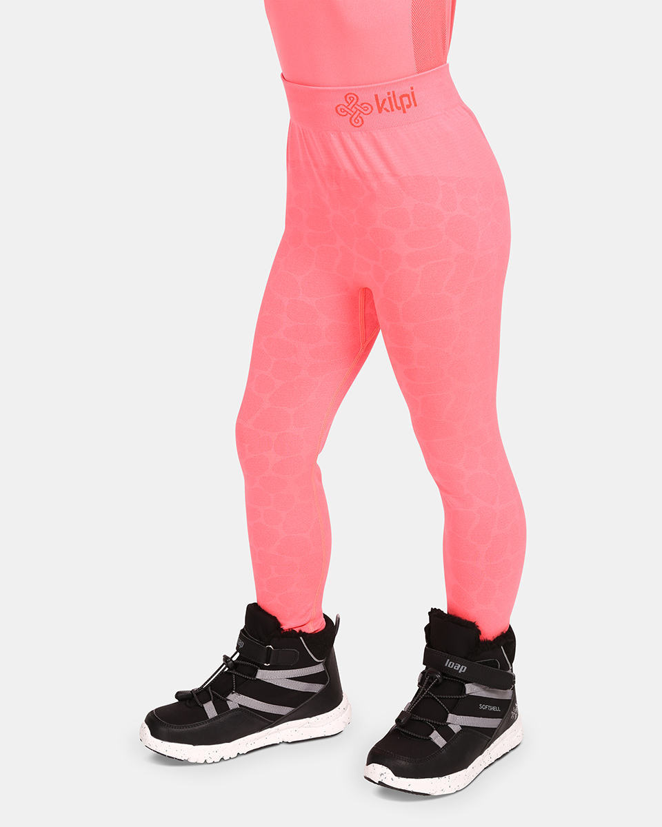 Dívčí bezešvé termo kalhoty kilpi oline-jg růžová 13