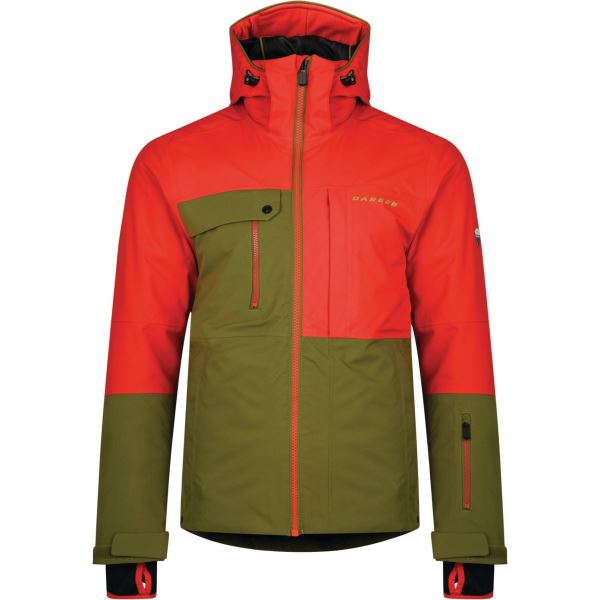 Pánská zimní lyžařská bunda Dare2b OBVERSE červená/zelená