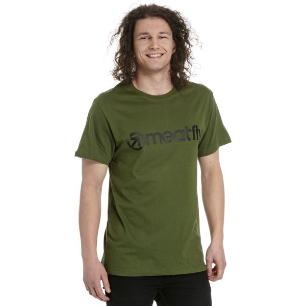Pánské tričko Meatfly MF Logo zelená