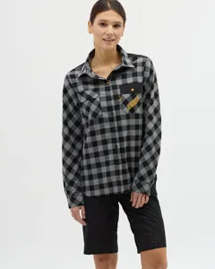 Dámská enduro flanelová košile Silvini Briona šedá/černá Dámská enduro flanelová košile Silvini Briona šedá/černá