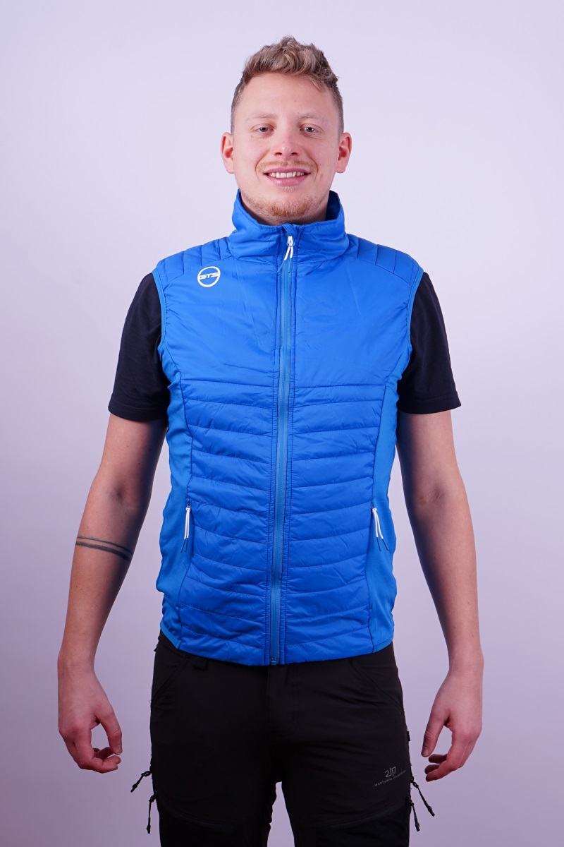 Pánská lehká prošívaná vesta gts 404722 modrá xl