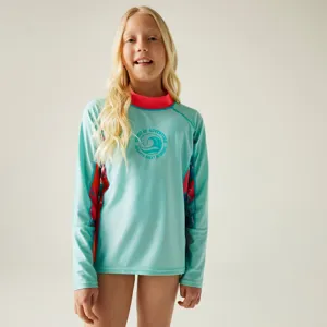 Dětské koupací tričko Regatta HOKU II tyrkysová/růžová Dětské koupací tričko Regatta HOKU II tyrkysová/růžová