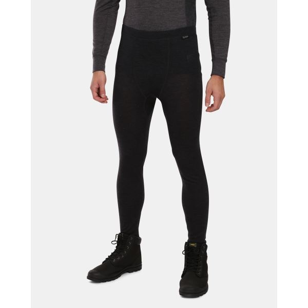 Pánské termo kalhoty z merino vlny Kilpi MAVORA BOTTOM-M černá