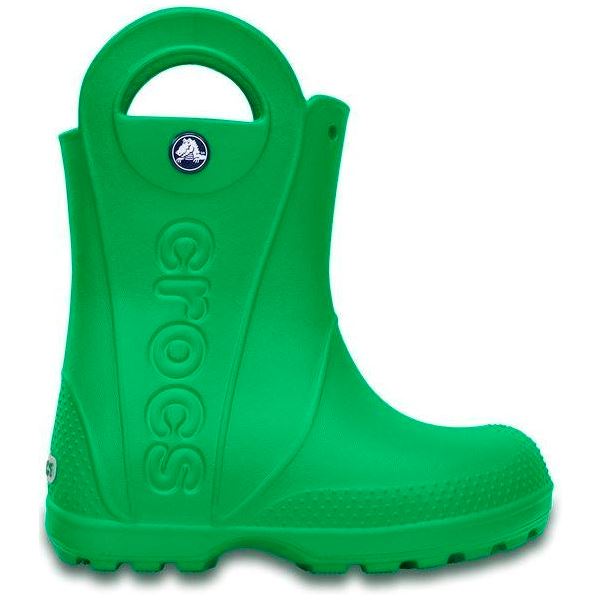 Dětské holínky Crocs HANDLE It Rain Boot zelená