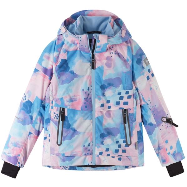 Dívčí zimní lyžařská bunda Reima Posio modrá/růžová