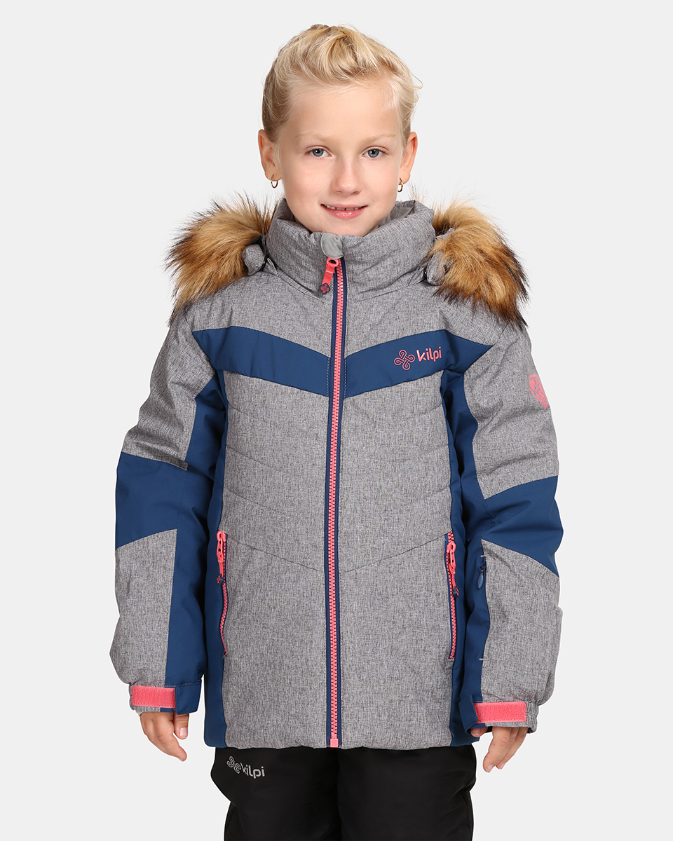 Dívčí lyžařská bunda kilpi alisia-jg světle šedá 152
