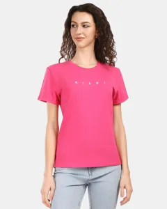 Dámské bavlněné tričko s krátkým rukávem Kilpi PROLIX-W růžová Dámské bavlněné tričko s krátkým rukávem Kilpi PROLIX-W růžová