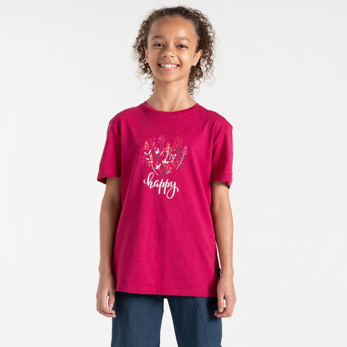 Levně Dětské tričko dare2b trailblazer tmavě růžová 164