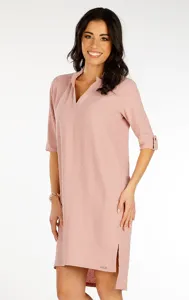 Dámské šaty s krátkým rukávem 5F071 LITEX růžová Dámské šaty s krátkým rukávem 5F071 LITEX růžová