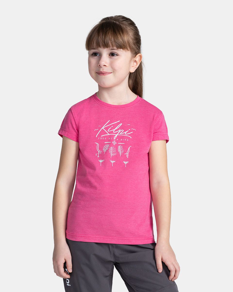 Levně Dívčí triko kilpi malga-jg růžová 110-116