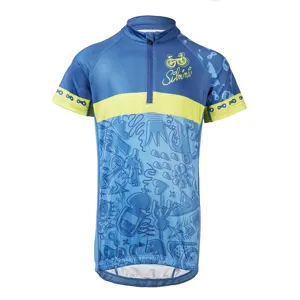 Dětský cyklo dres Silvini Scrivia modrá/limetková Dětský cyklo dres Silvini Scrivia modrá/limetková