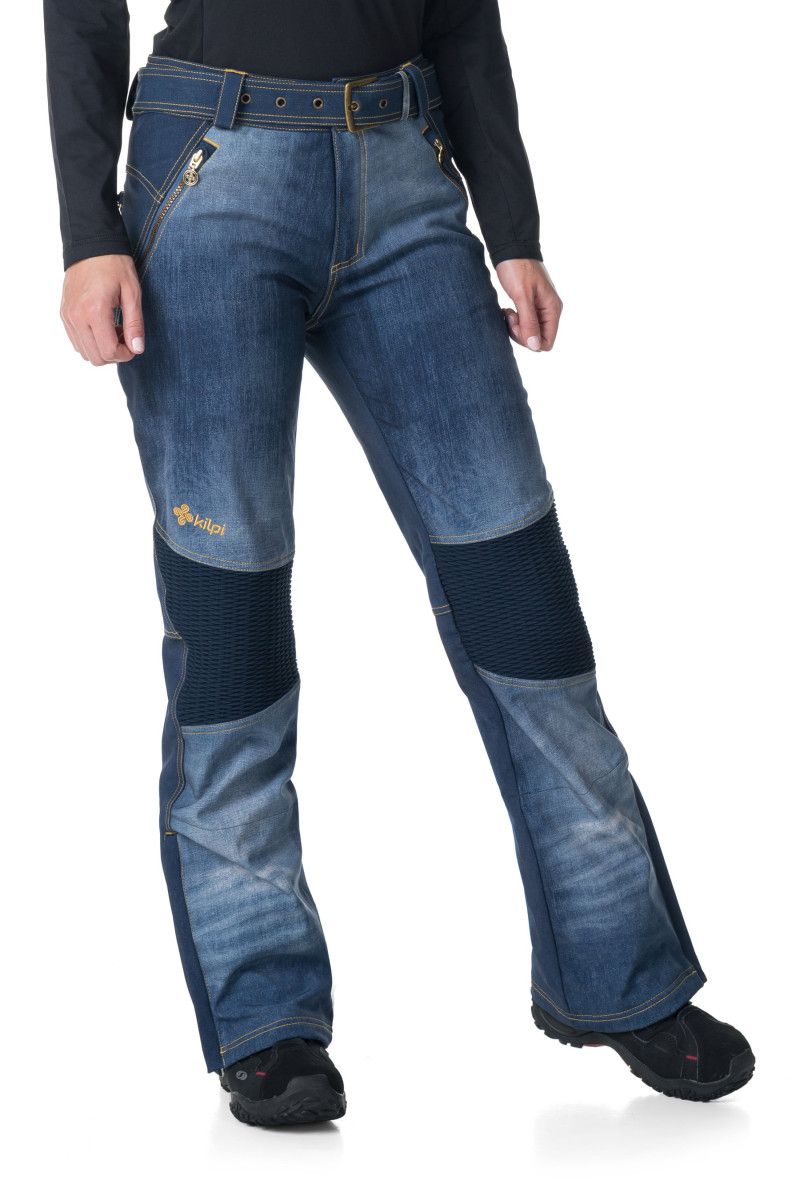 Dámské softshellové lyžařské kalhoty kilpi jeanso-w modrá 42s