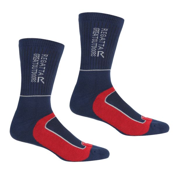 Pánské ponožky Regatta SAMARIS červená/modrá