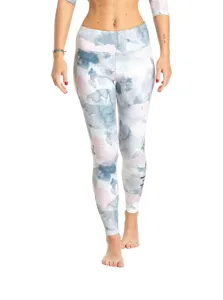 Dámské termo legíny Meatfly Jenna bílá/růžová/šedá Dámské termo legíny Meatfly Jenna bílá/růžová/šedá