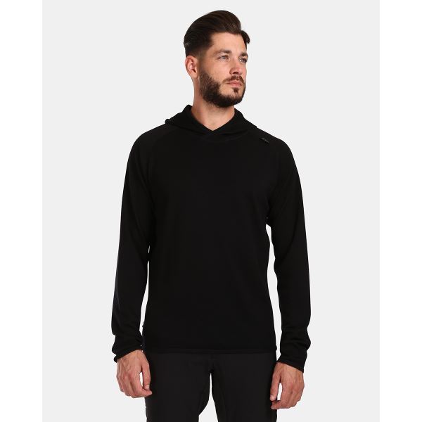 Pánský vlněný svetr s kapucí Kilpi MOSEO-M černá