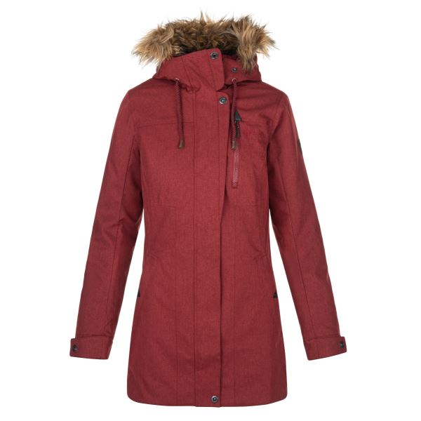 Dámský zimní kabát KILPI PERU-W tmavě červená