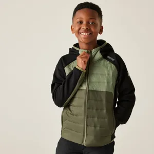 Dětská hybridní bunda Regatta KIELDER IX černá/zelená Dětská hybridní bunda Regatta KIELDER IX černá/zelená