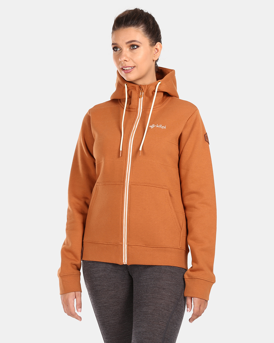 Dámská bavlněná mikina kilpi rajana-w hnědá 44