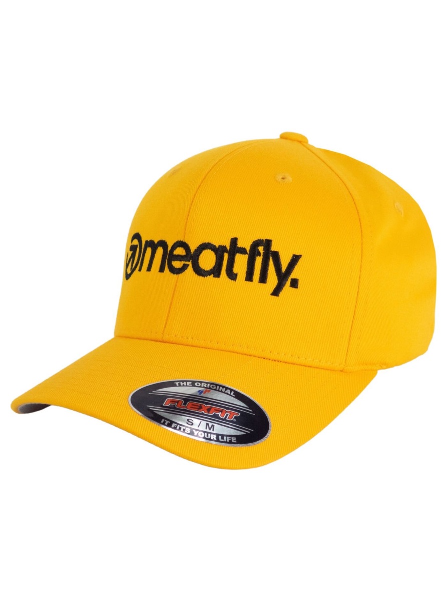 Kšiltovka meatfly brand flexfit žlutá s/m