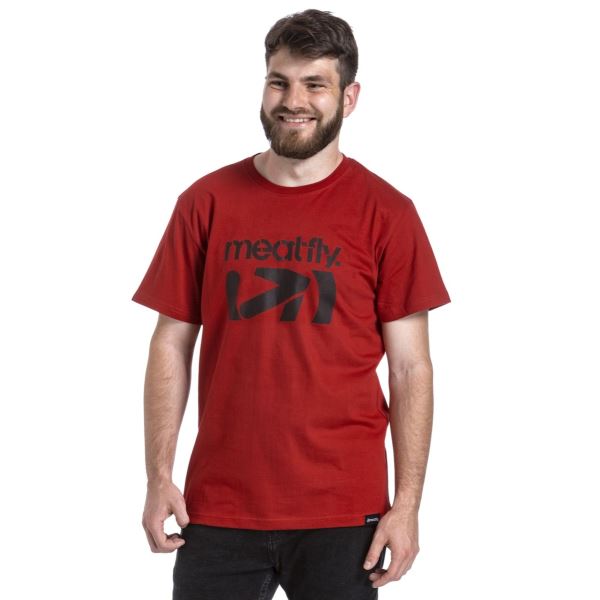 Meatfly pánské tričko Podium červená
