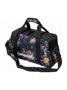 Cestovní taška Meatfly Mavis černá/fialová/žlutá Cestovní taška Meatfly Mavis černá/fialová/žlutá