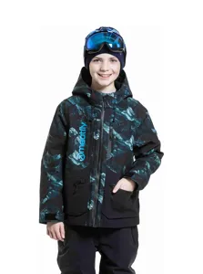 Dětská SNB & SKI bunda Meatfly Bangito černá/zelená Dětská SNB & SKI bunda Meatfly Bangito černá/zelená