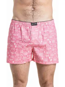 Pánské trenýrky Meatfly Agostino Double Pack růžová/černá Pánské trenýrky Meatfly Agostino Double Pack růžová/černá