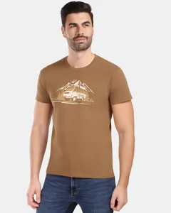 Pánské bavlněné tričko Kilpi SPACER-M hnědá Pánské bavlněné tričko Kilpi SPACER-M hnědá