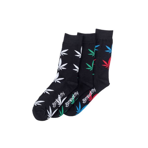 Meatfly ponožky Ganja Black socks - S19 Triple pack