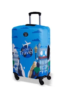 Obal na cestovní kufr BERTOO - Travel the world Obal na cestovní kufr BERTOO - Travel the world