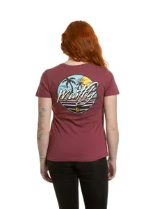 Dámské tričko Meatfly Shori vínová Dámské tričko Meatfly Shori vínová