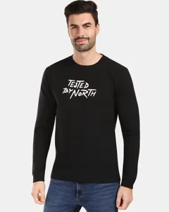 Pánské bavlněné tričko s dlouhým rukávem Kilpi BASE-M černá Pánské bavlněné tričko s dlouhým rukávem Kilpi BASE-M černá