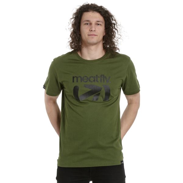 Pánské tričko Meatfly Podium zelená