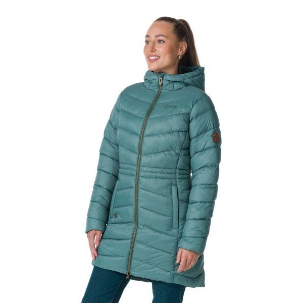 Dámský zimní prošívaný kabát Kilpi LEILA-W tmavě zelená