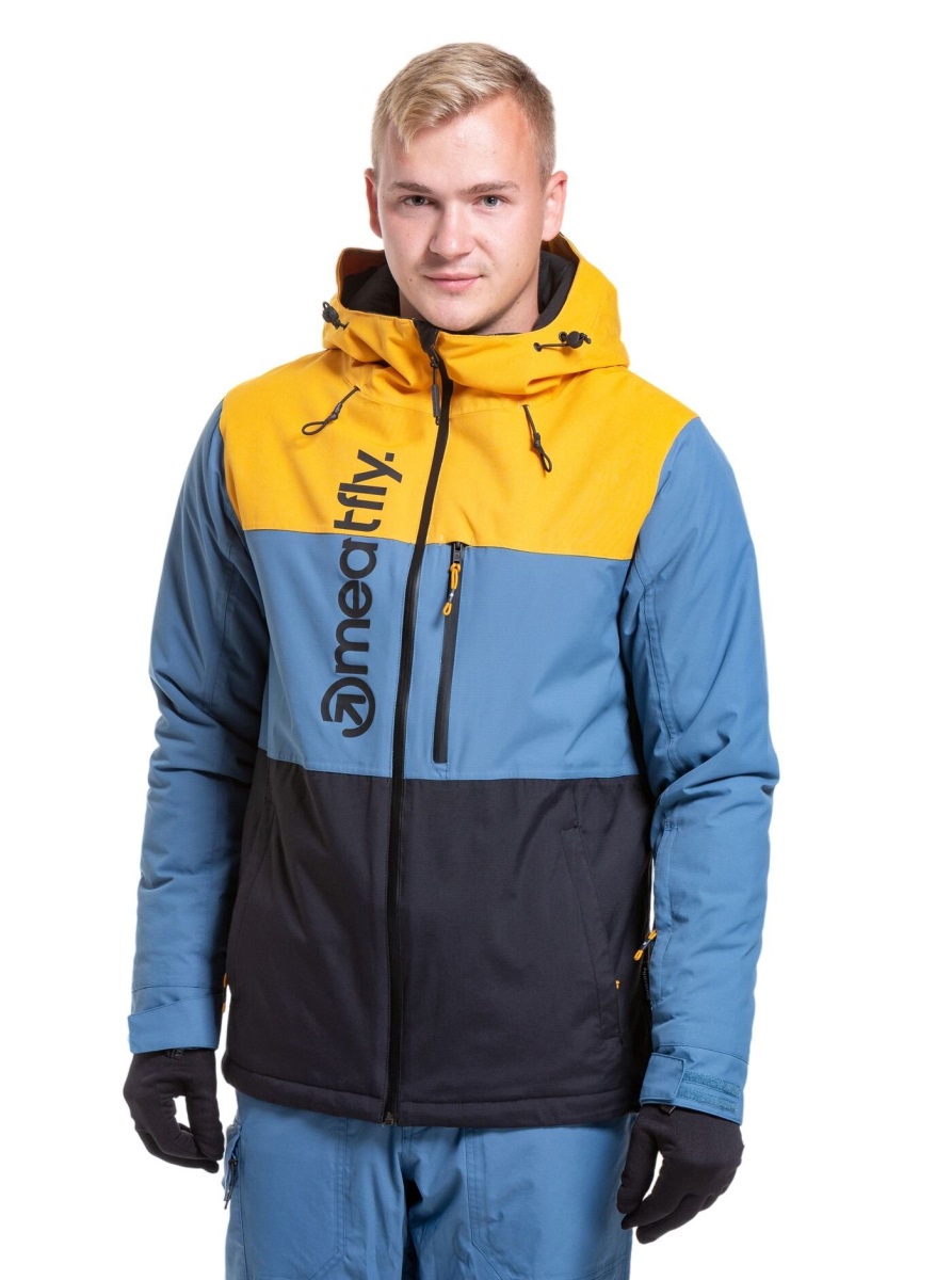 Pánská snb & ski bunda meatfly manifold modrá/žlutá/černá s